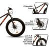 Vaux Joggers 26T Adult Fat Tyre Alloy Frame Bike with Suspension Fork and Disc Brakes, 17 Inch, Grey - Image 3