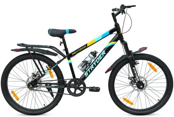 TATA STRYDER Neutron Sports Cycle in 24t Wheel Size with Dual DISC Brake with Integrated Carrier with Front Suspension Fork for 9 to 12 Years Age Group