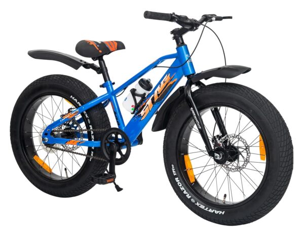 VESCO STAG Blue 20.400 Fat Tyre Cycle for Kids Boys & Girls Single Speed | Dual Disc Brake | Rigid Fork | Frame 12.5 Inch | Ideal for 8 to10 Years (Blue